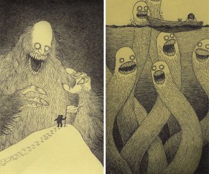 creepy-monsters-sticky-notes-drawings-don-kenn-2